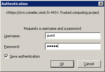 Authentication under TortoiseSVN